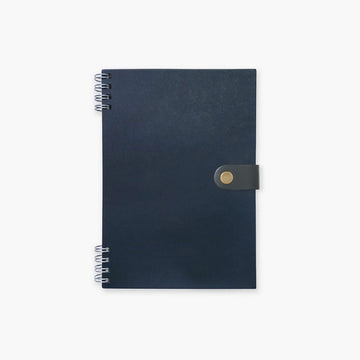 B6 notebook - Leather / Navy