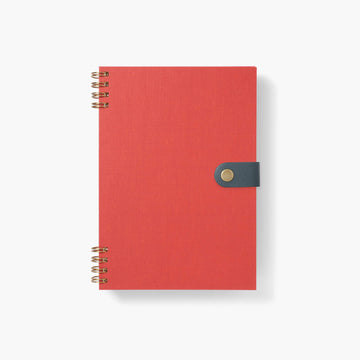 B6 notebook - Blockcloth / Red