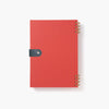B6 notebook - Blockcloth / Red